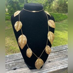 Stunning vintage Napier Napier "Golden Leaves" Necklace 1981
